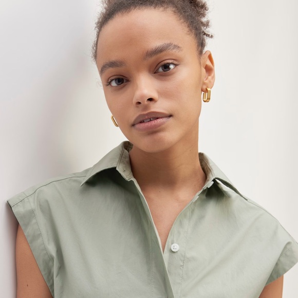 NEW Everlane Supima Cotton Short Sleeve Shirt Dress - Picture 2 of 8